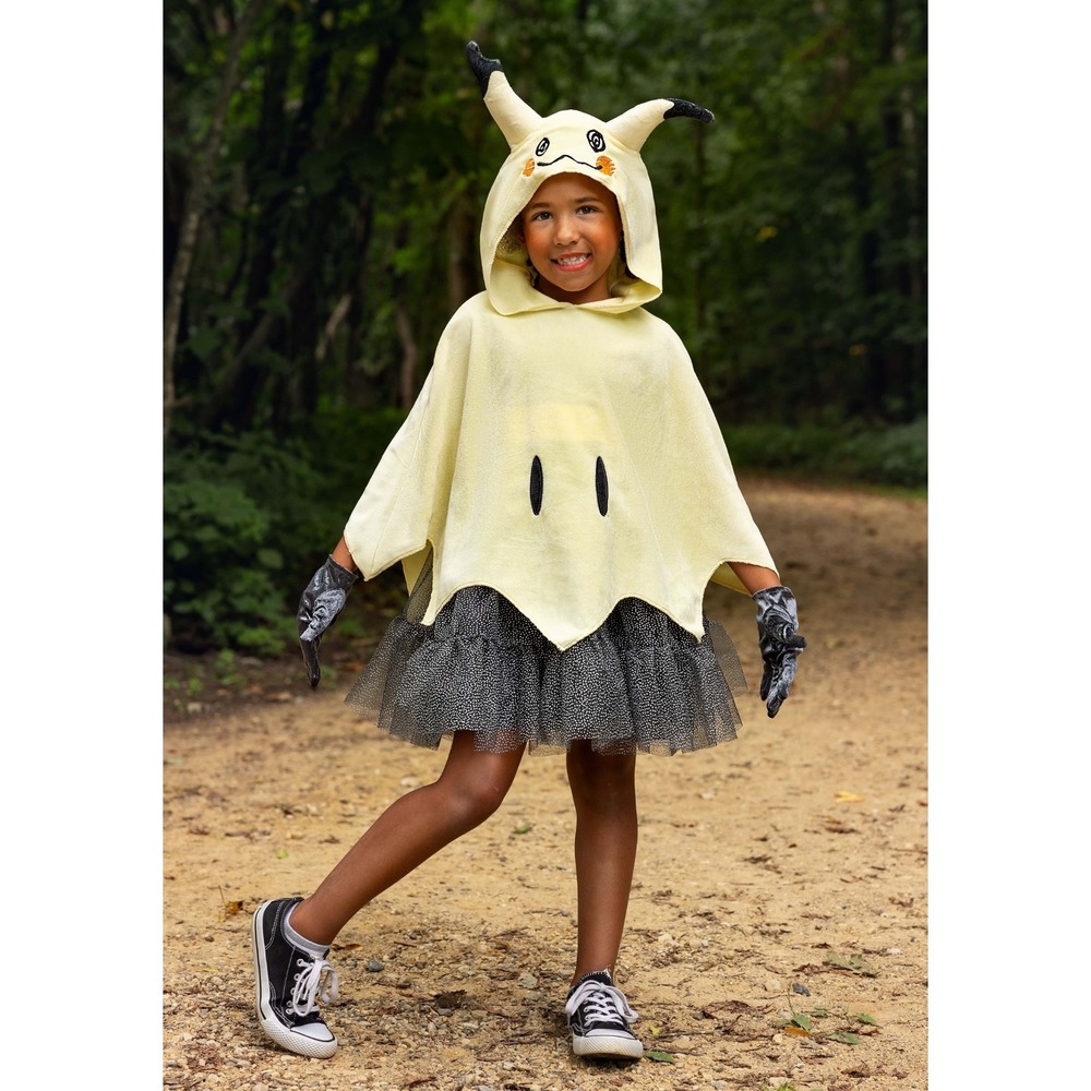 Pokemon Mimikyu Deluxe Child Costume Disguise Kids Size M 7-8 Yellow Black Skirt